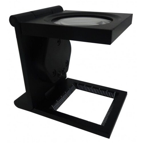Lupa cuenta hilo con led 30mm 8X metal cristal 260622 Obi