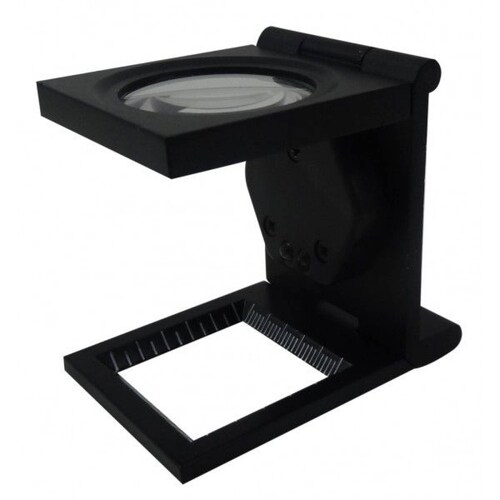 Lupa cuenta hilo con led 30mm 8X metal cristal 260622 Obi