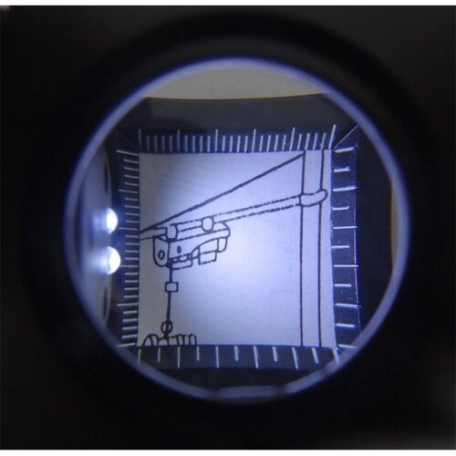 Lupa cuenta hilo con led 30mm 8X metal cristal 260622 Obi