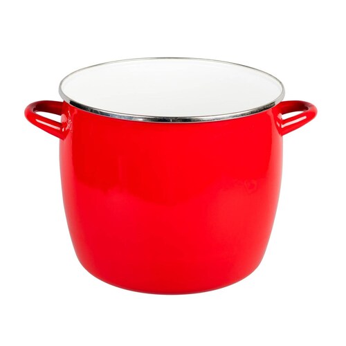 Olla profunda de 12 cuartos de galón Vasconia Viva colors de Vitroacero Color Rojo con No se raya y 