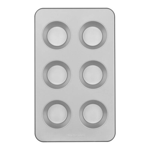 Molde Para Muffins KitchenAid 6 Piezas Con Antiadherente Hechos de Acero 