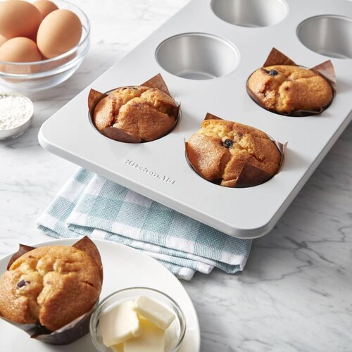 Molde Para Muffins KitchenAid 6 Piezas Con Antiadherente Hechos de Acero 