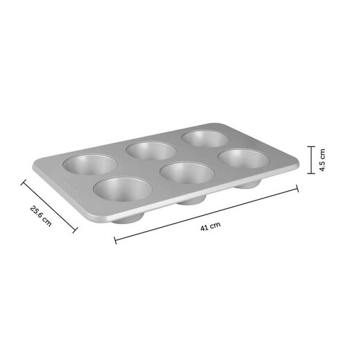 Molde Para Muffins KitchenAid 6 Piezas Con Antiadherente Hechos de Acero 