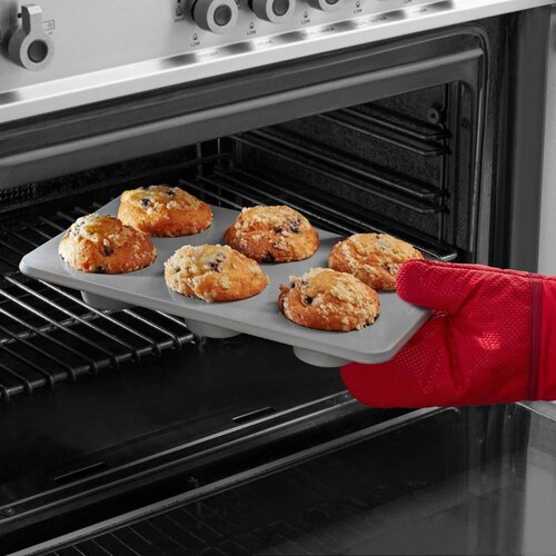 Molde Para Muffins KitchenAid 6 Piezas Con Antiadherente Hechos de Acero 