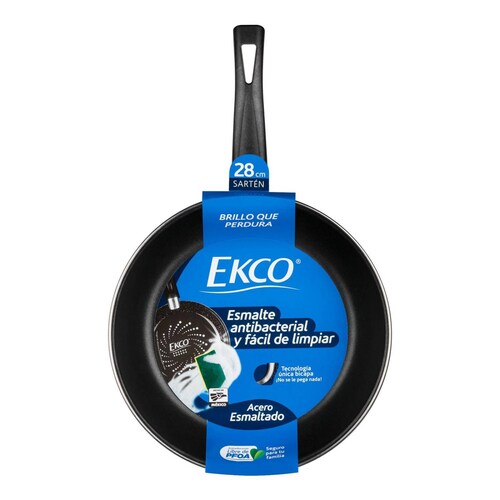 Sartén Ekco Adana 26 cm Color Verde de Acero Esmaltado 