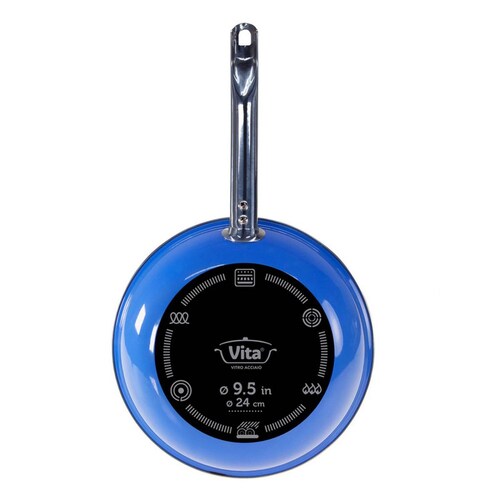 Sartén Con Tapa 24 cm Vita De Exterior Vitrificado y Antiadherente de Alta Gama 