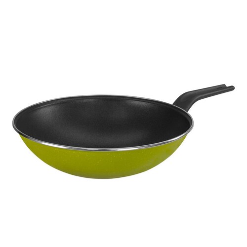 Wok 28 cm Ekco Adana Verde de Acero Esmaltado 