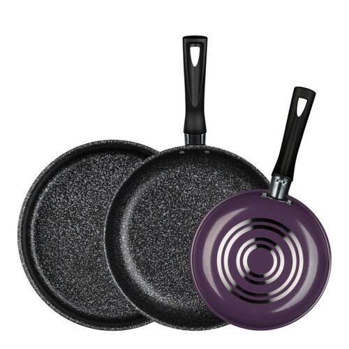 Batería de Cocina Deleite Hecha de Aluminio en Color Violeta 
