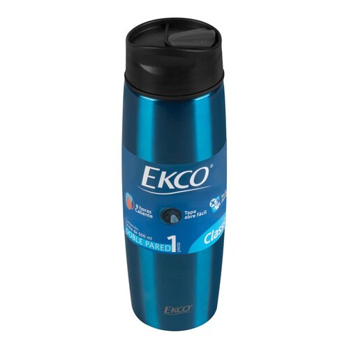 Termo de Acero Inoxidable Azul 500 ml Ekco Classic 