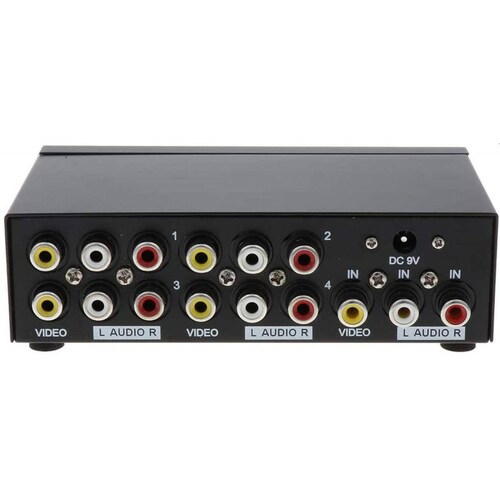 Splitter Selector Switch Adapter Rca 4 Entradas MT 104AV