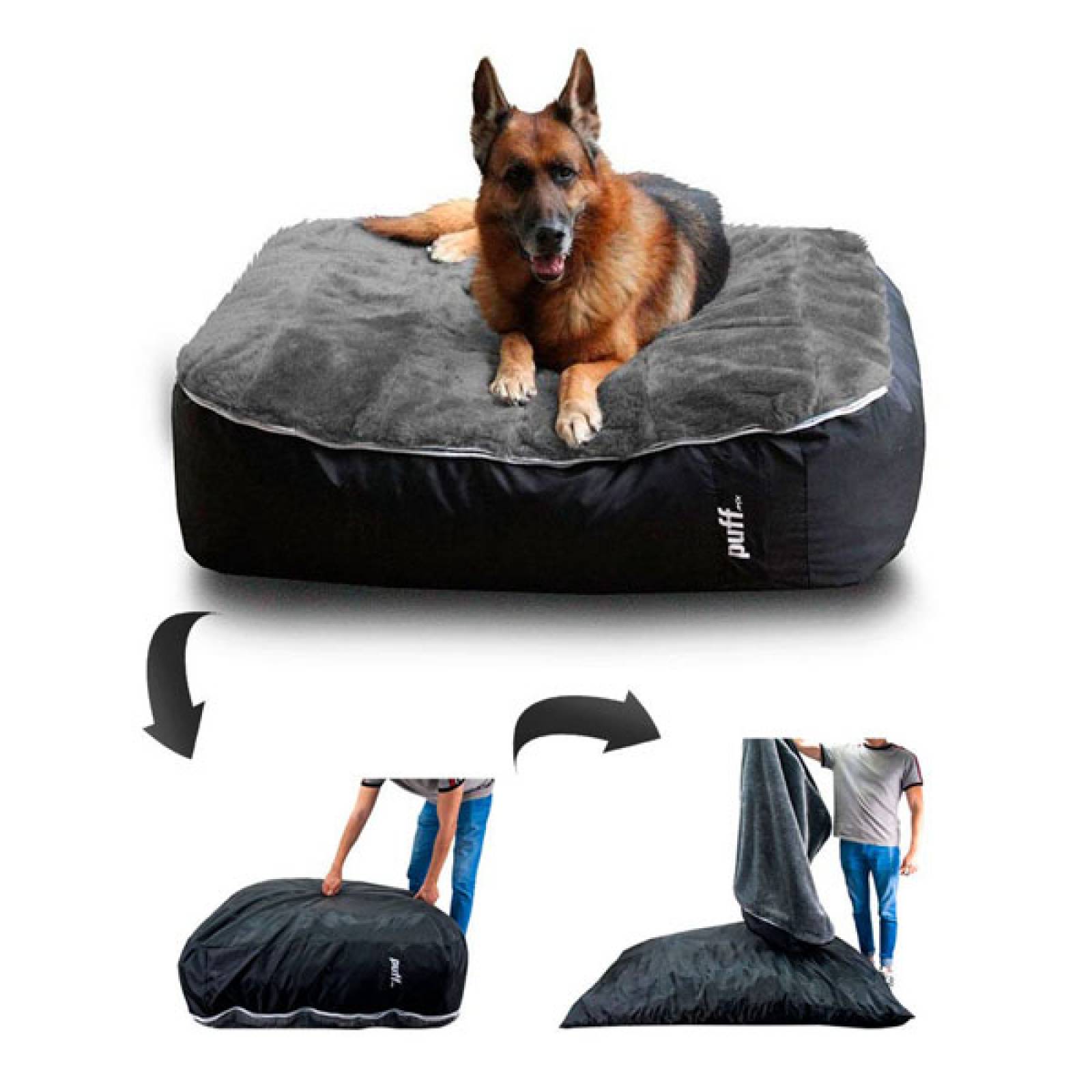 Cama Para Perro Puff Mx Raza Grande Pet Puff