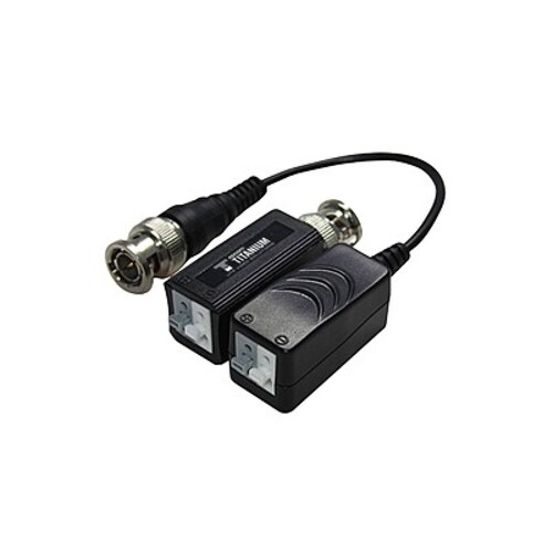 Kit de Transceptores (Baluns) TurboHD Hasta 4K / 5 MP / HD-TVI/HD-CVI/AHD/CVBS / Conector 100% COBRE / Con Cable RF Blindado