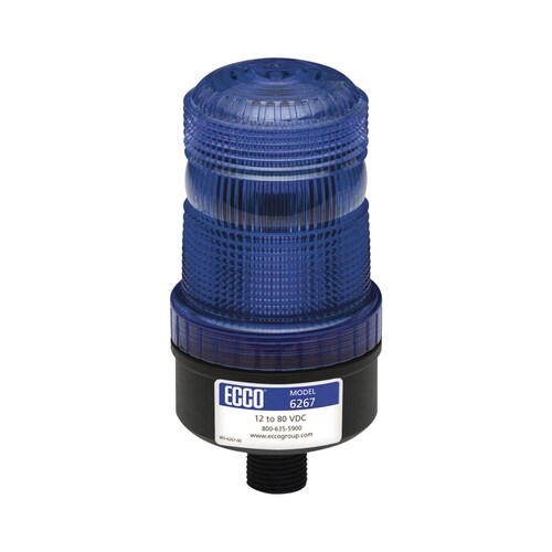 Mini Baliza De Led Color Azul Montaje Permanente