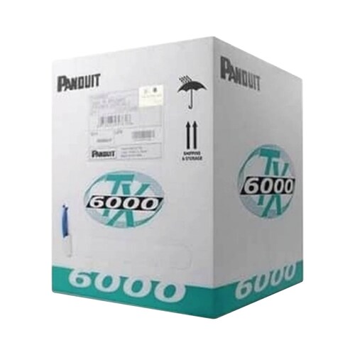 Bobina de Cable UTP 305 m. de Cobre, TX6000? PanNet, Reelex, Azul, Categoría 6 Mejorado (23 AWG), LSZH (Bajo Humo, Cero Halógenos), de 4 pares