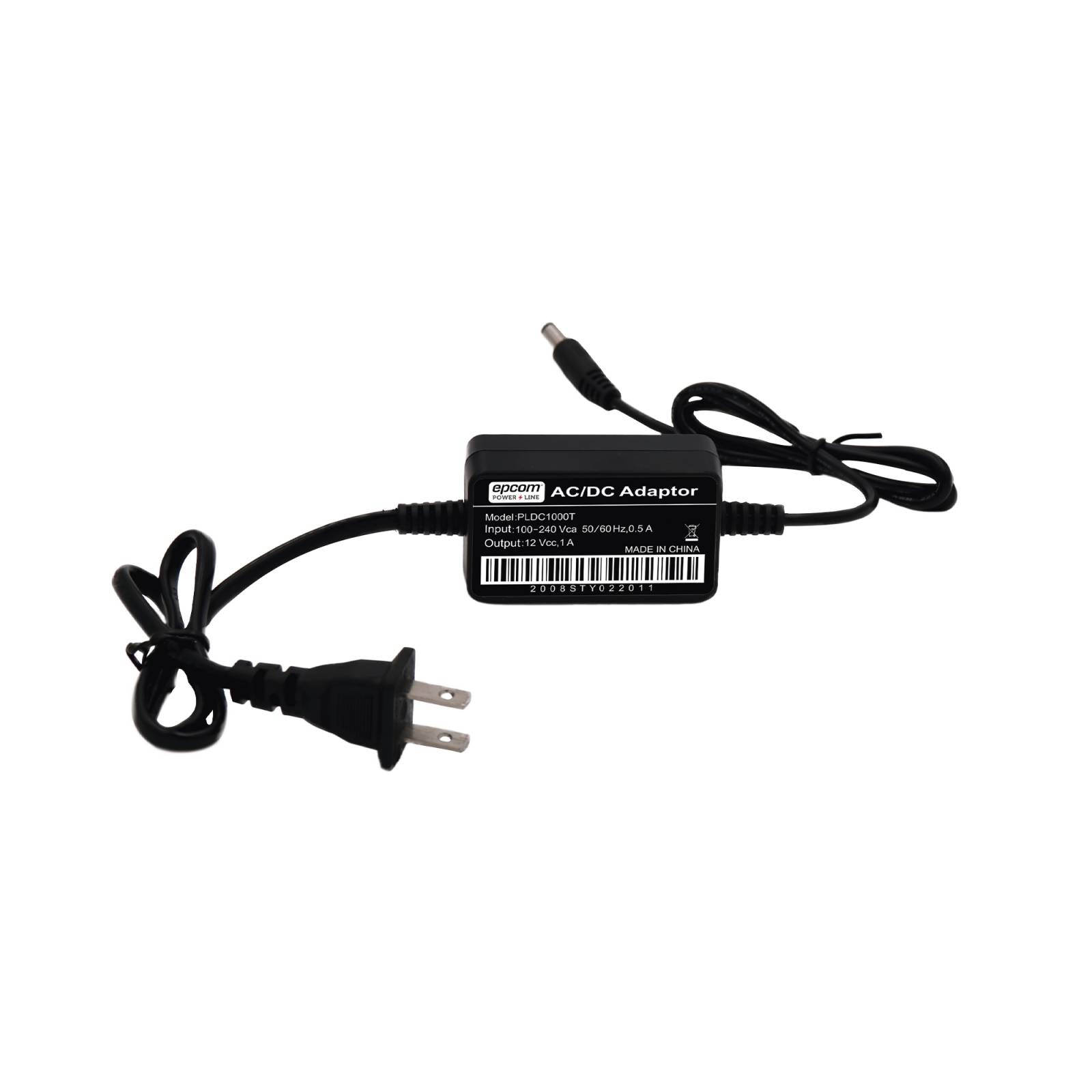 Adaptador de pared de 12Vcd @ 1 A con terminales de extensión