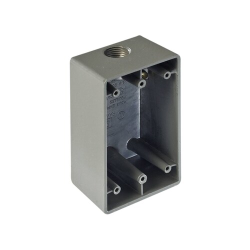 Caja Condulet FS de 1/2 ( 12.7 mm) con una boca a prueba de intemperie.
