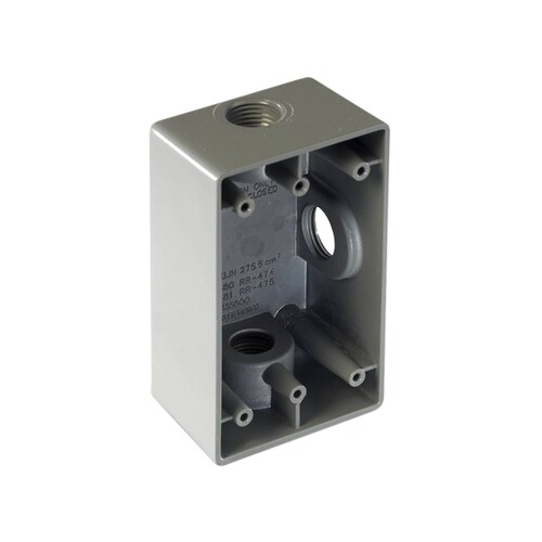 Caja Condulet FS de 1 ( 25.4 mm) con tres bocas a prueba de intemperie.