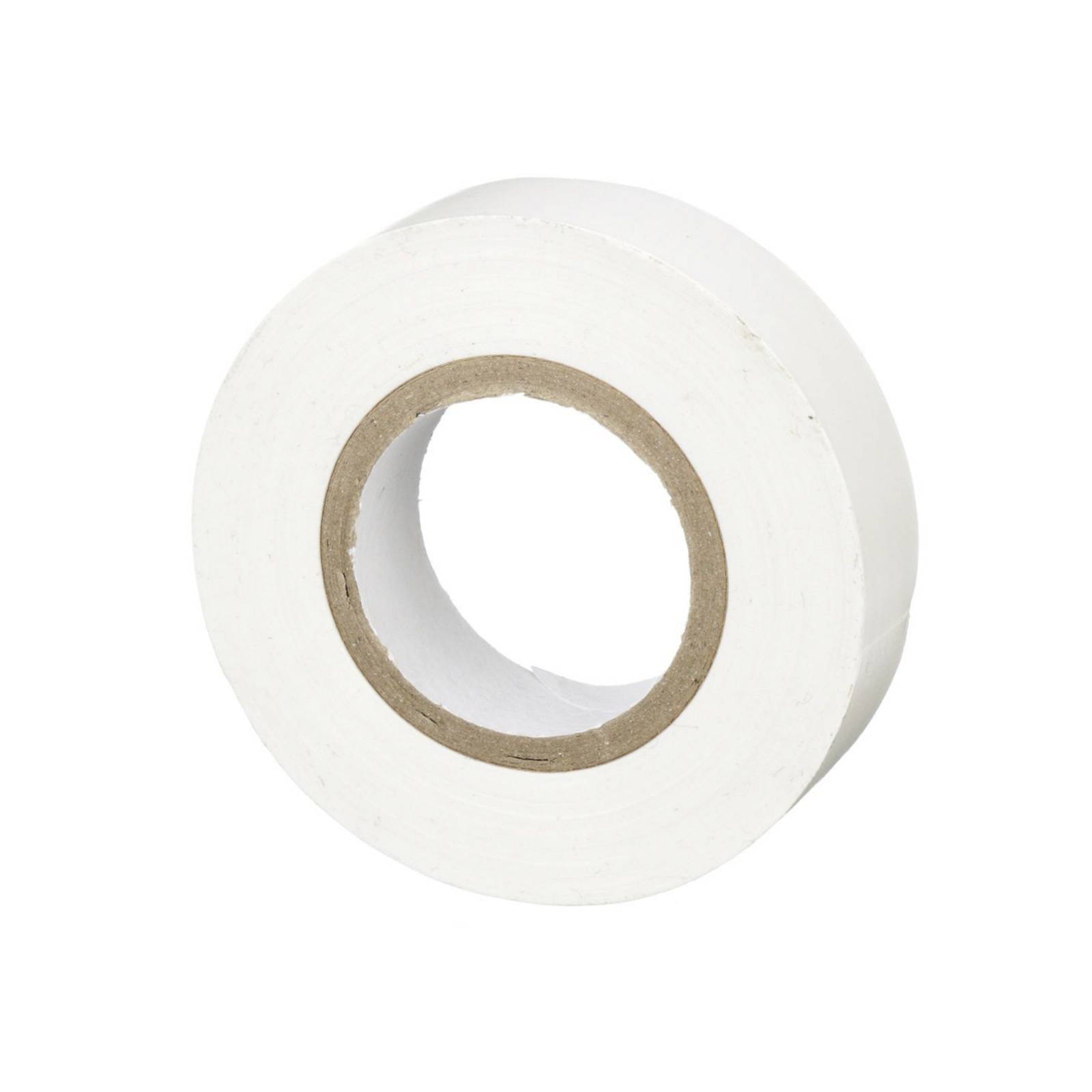 Cinta Eléctrica para Aislar, de PVC, Uso General, Grosor de 0.18mm (7 mil), Ancho de 19mm, y 20.12m de Largo, Color Blanco