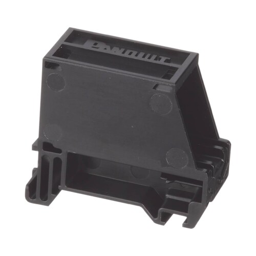 Adaptador de 1 Puerto, Para Conectores Tipo Mini-Com, Montaje en Riel Din Estándar de 35mm, Color Negro