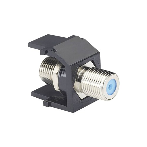 Módulo Acoplador Coaxial Tipo F, Keystone, de 75 Ohms, 3.0 GHz, Color Negro