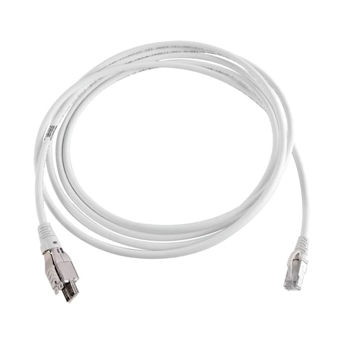 Patch Cord TERA Cat6A 1/10G Ethernet, de 4 pares y conector modular, LS0H, Color Marfil, 2m