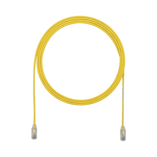 Cable de Parcheo TX6, UTP Cat6, Diámetro Reducido (28AWG), Color Amarillo, 7ft