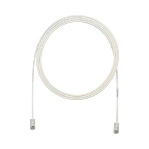 Cable de Parcheo UTP Cat6A, CM/LSZH, Diámetro Reducido (28AWG), Color Blanco Mate, 3ft