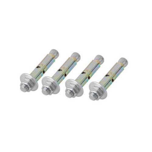 Kit de 4 Piezas de Taquete Tipo Barrenancla con Tornillo de 3/8 X 3 con Taquete de 1/2.