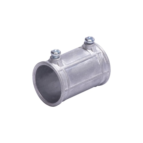 Cople 1 1/4 (32mm) con tornillo pared delgada galvanizado etiqueta verde