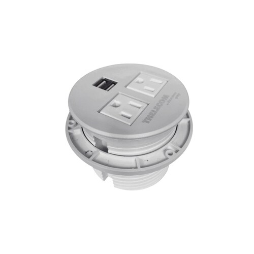 Multicontactos / USB empotrable color blanco, no incluye cable de poder