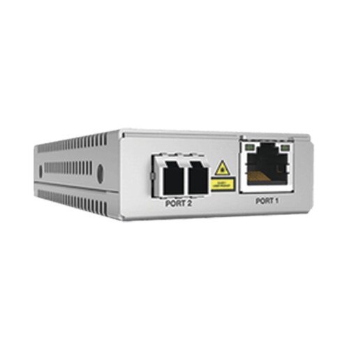 Convertidor de medios gigabit ethernet a fibra óptica, conector LC, multimodo (MMF), distancia de 220 hasta 500 m, con fuente de alimentación multi-región