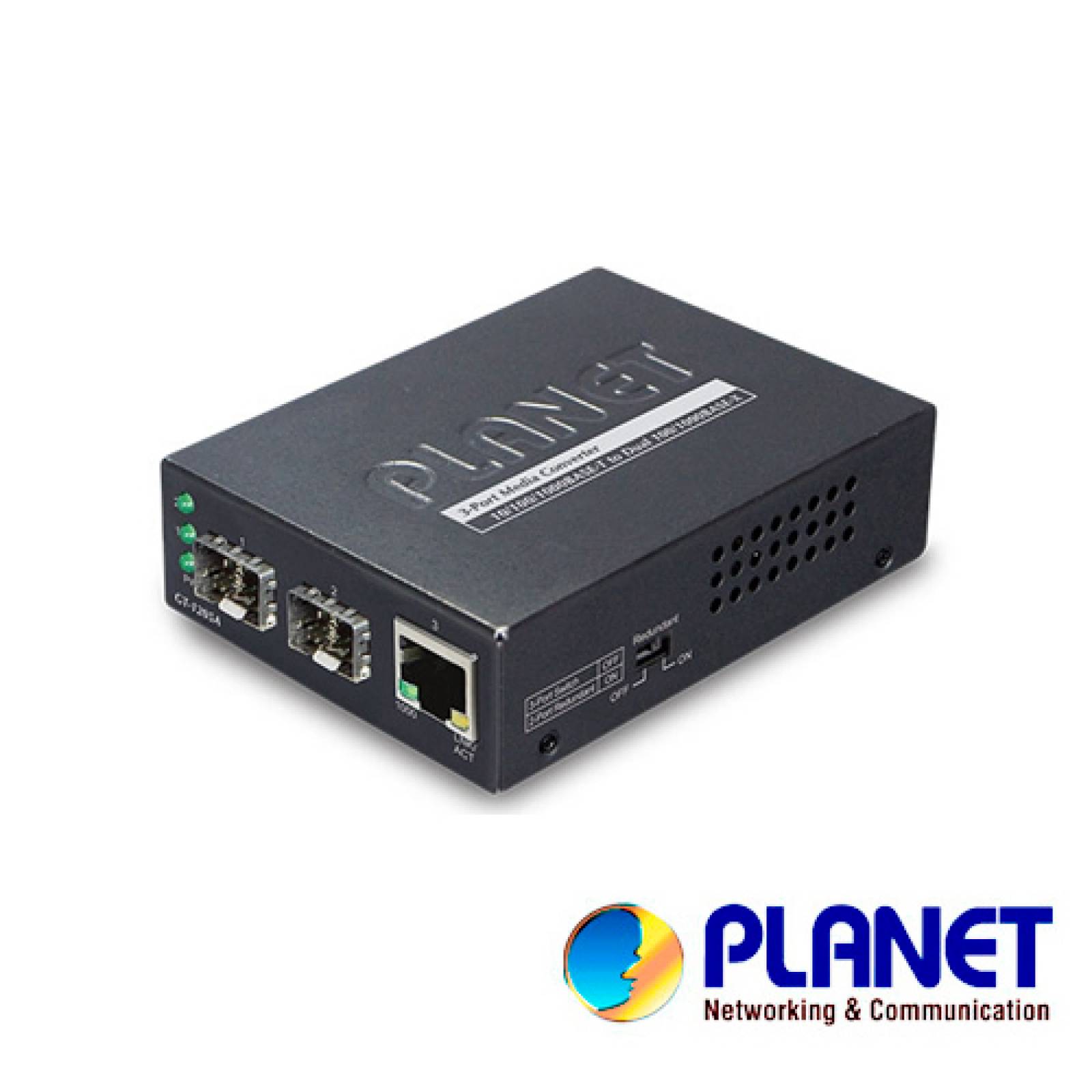 Convertidor De Medios De Fibra Óptica Dual A Utp Planet Gt-1