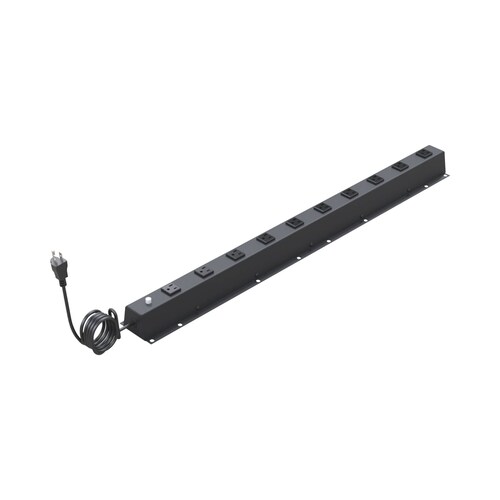PDU Vertical de 10 Contactos (NEMA 5-15R). Volt. Ent./Sal.: 120Vca/15A compatible con Racks EIRL y EIQR.