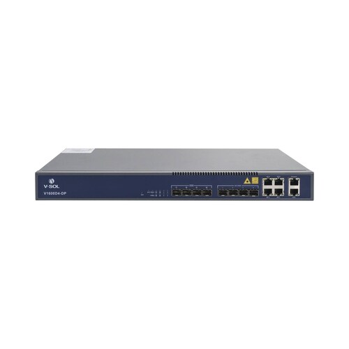 OLT de 4 puertos EPON con 8 puertos Uplink (4 puertos Gigabit Ethernet + 4 puertos Gigabit Ethernet SFP) , hasta 256 ONUS,