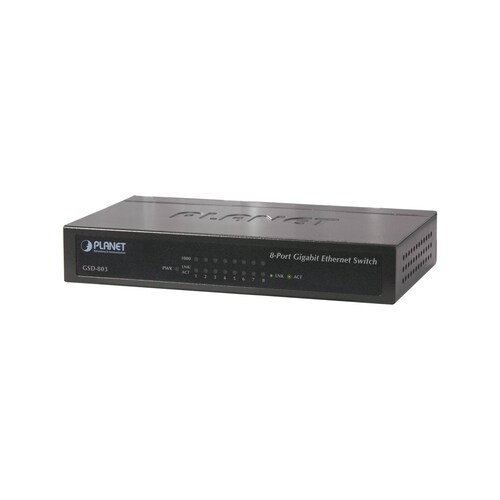 Switch no administrable 8 puertos Gigabit 10/100/1000Mbps, Con Ahorrador de Energia