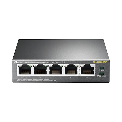 Switch PoE Gigabit de 5 puertos, con 4 puertos PoE 802.3af/at de hasta 56 W