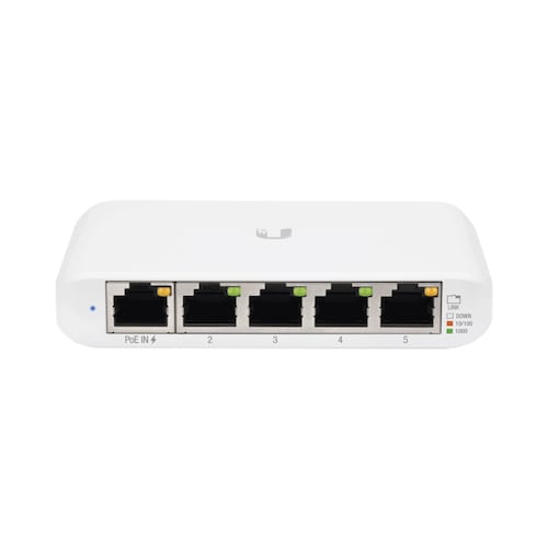Switch UniFi Administrable Compacto de 5 Puertos 10/100/1000 Mbps, soporta entrada de PoE 802.3af/at