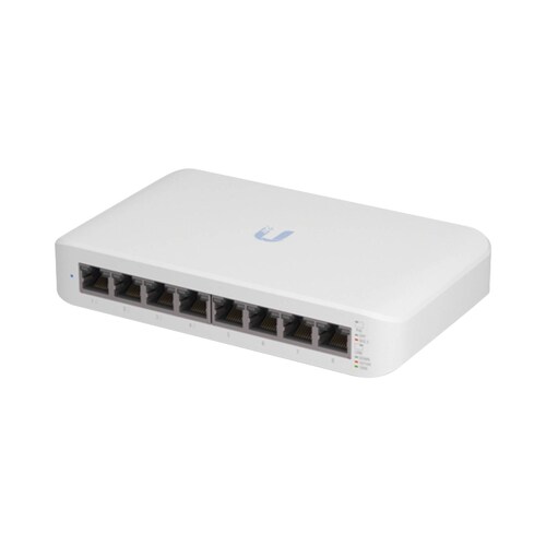 Switch UniFi Lite Administrable PoE de 8 Puertos 10/100/1000 Mbps (4 puertos 802.3af/at), 52 W