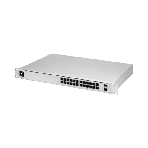 UniFi Switch USW-Pro-24, Capa 3 de 24 puertos Gigabit RJ-45 + 2 puertos 1/10G SFP+, pantalla informativa