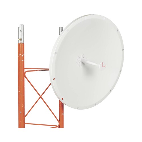 Antena Direccional, Frecuencia extendida de (4.8 - 6.5 GHz), ganancia 28 dBi, dimensiones (2 ft), slant de (45 grados  y 90 grados ), incluye jumpers con conector N-Macho y montaje