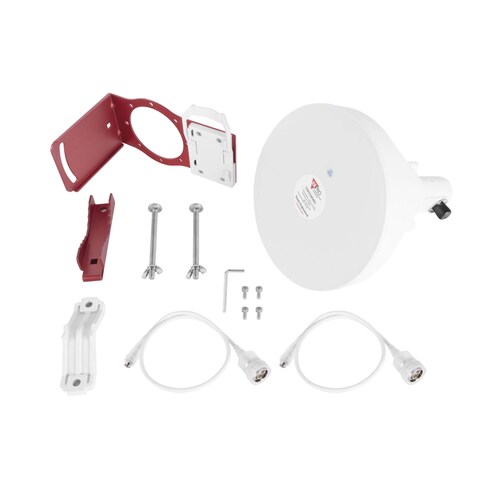 Antena Sectorial Simétrica de 30  grados , 19 dBi, 4.9-6.5 GHz, Ideal para ambientes de alto ruido,  Tipo de conector N-Hembra, con montaje y jumpers incluidos