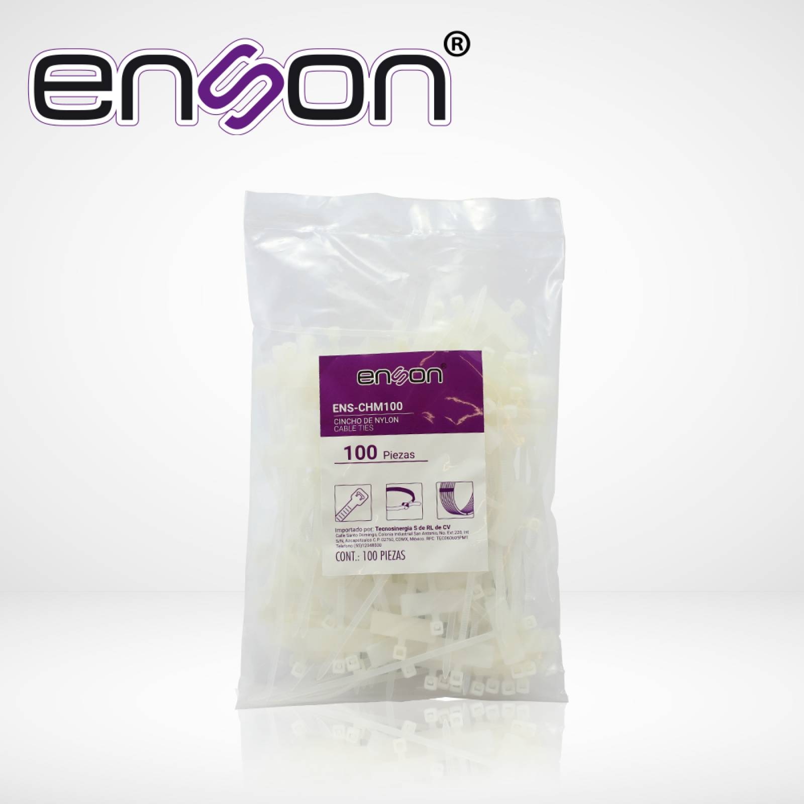 Cincho De Nylon Etiquetable Enson Ens-chm100 2.5 X 100mm De