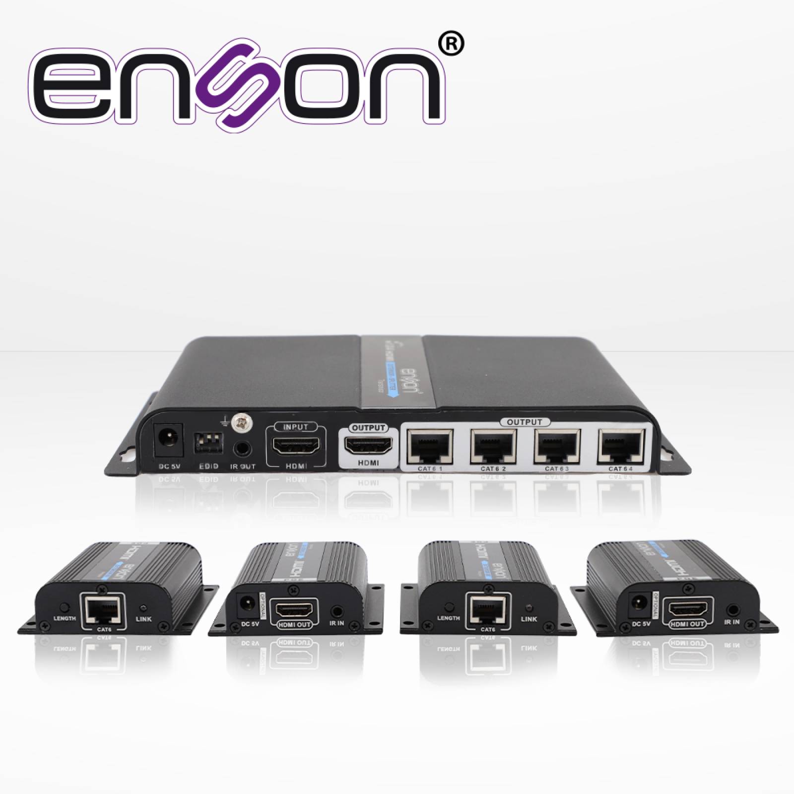 Distribuidor Extensor Hdmi Enson Ens-ex704 Con 4 Extensores