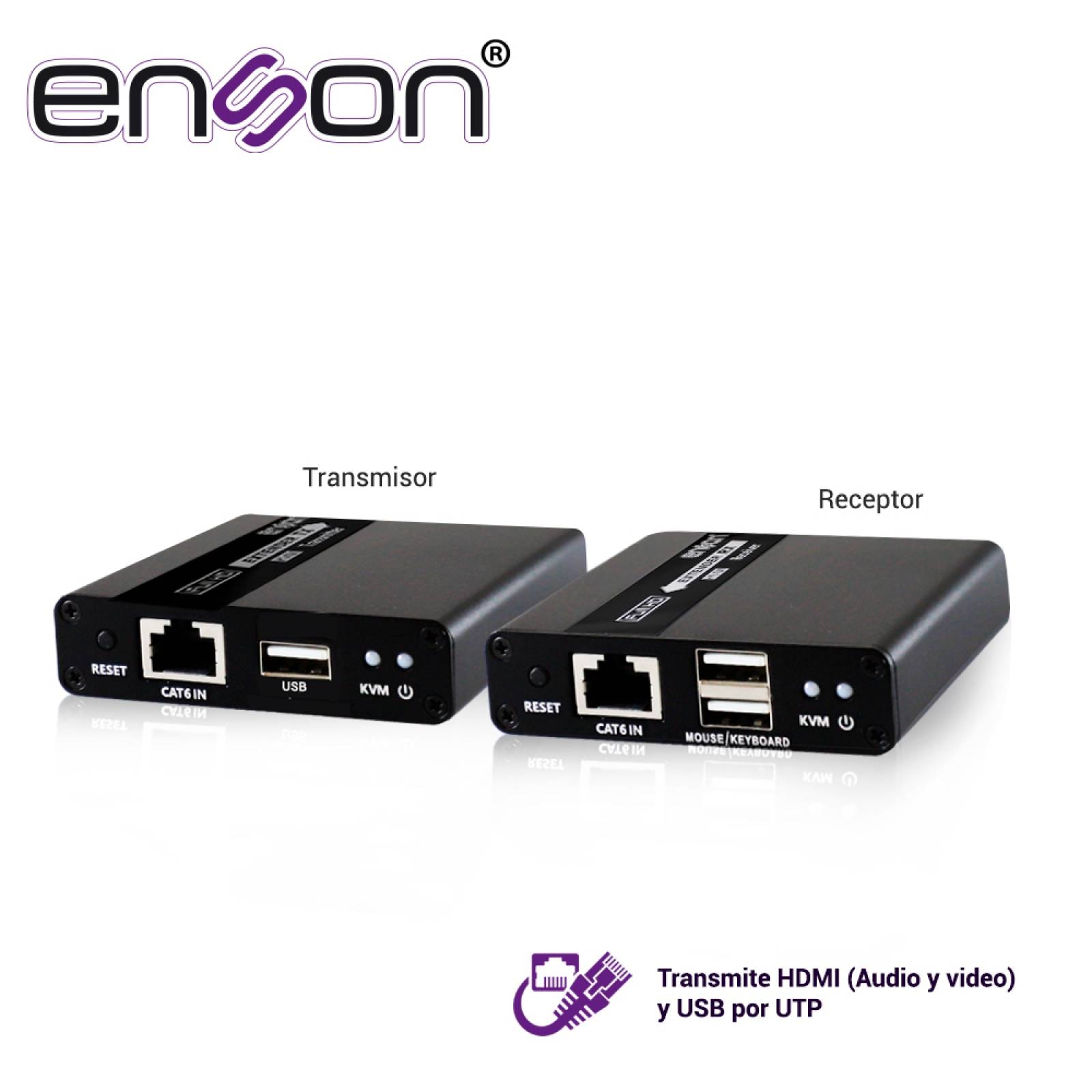 Extensor Hdmi Enson Ens-hdmie70kvm De 70mts Mediante Cable U