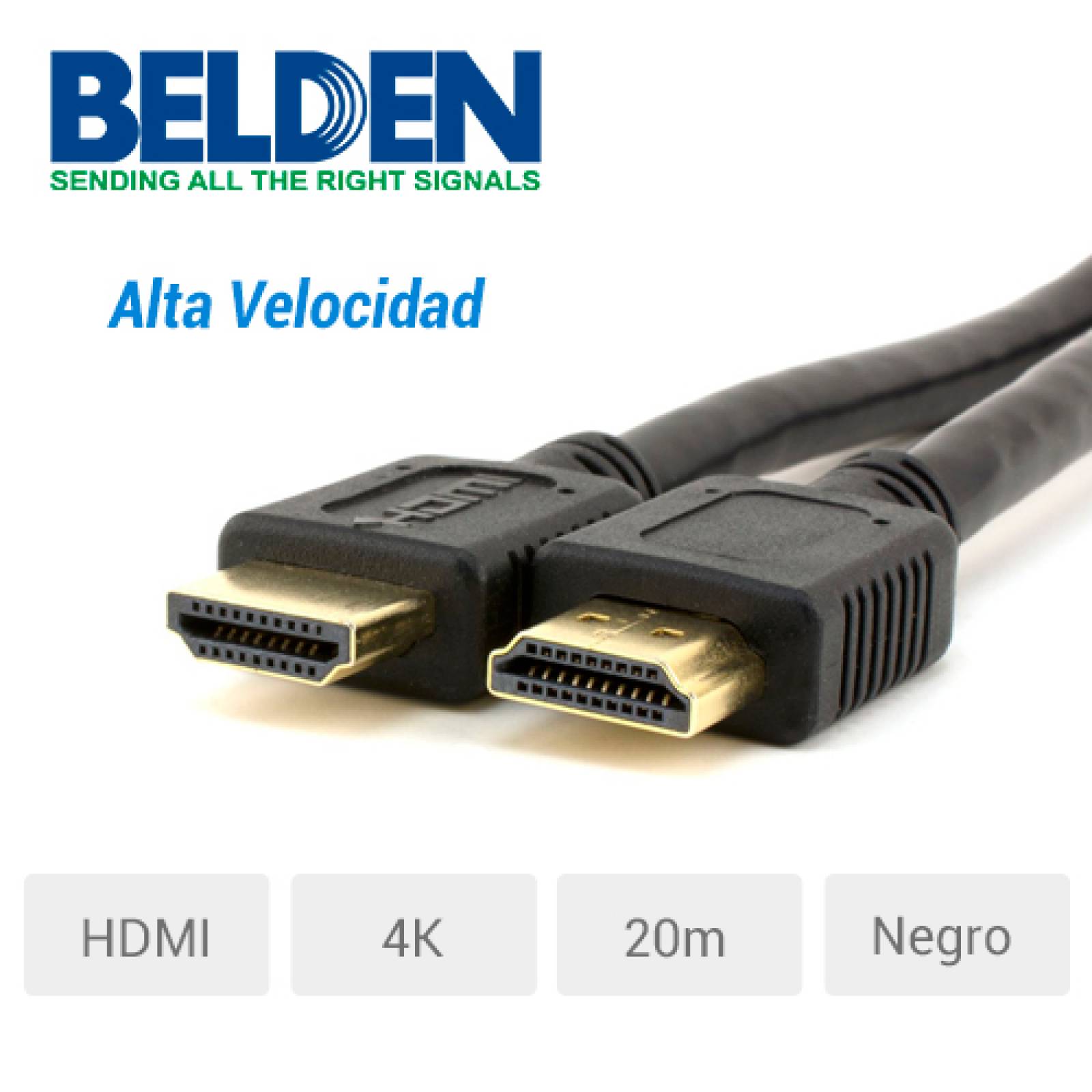 Cable Video Hdmi Belden Hde020mb Alta Velocidad 4k 20 Mtr Ne
