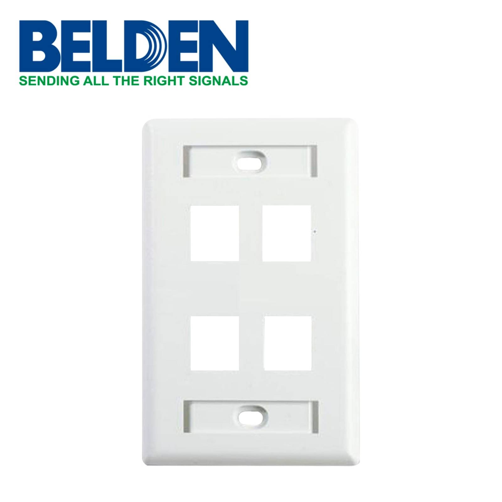 Placa De Pared (faceplate) Belden Ax102249 4 Puertos Compati