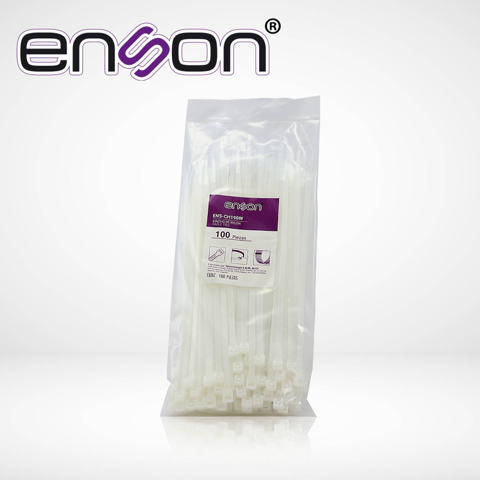 Cincho De Nylon Enson Ens-ch190w Color Natural De 4.8 X 190m