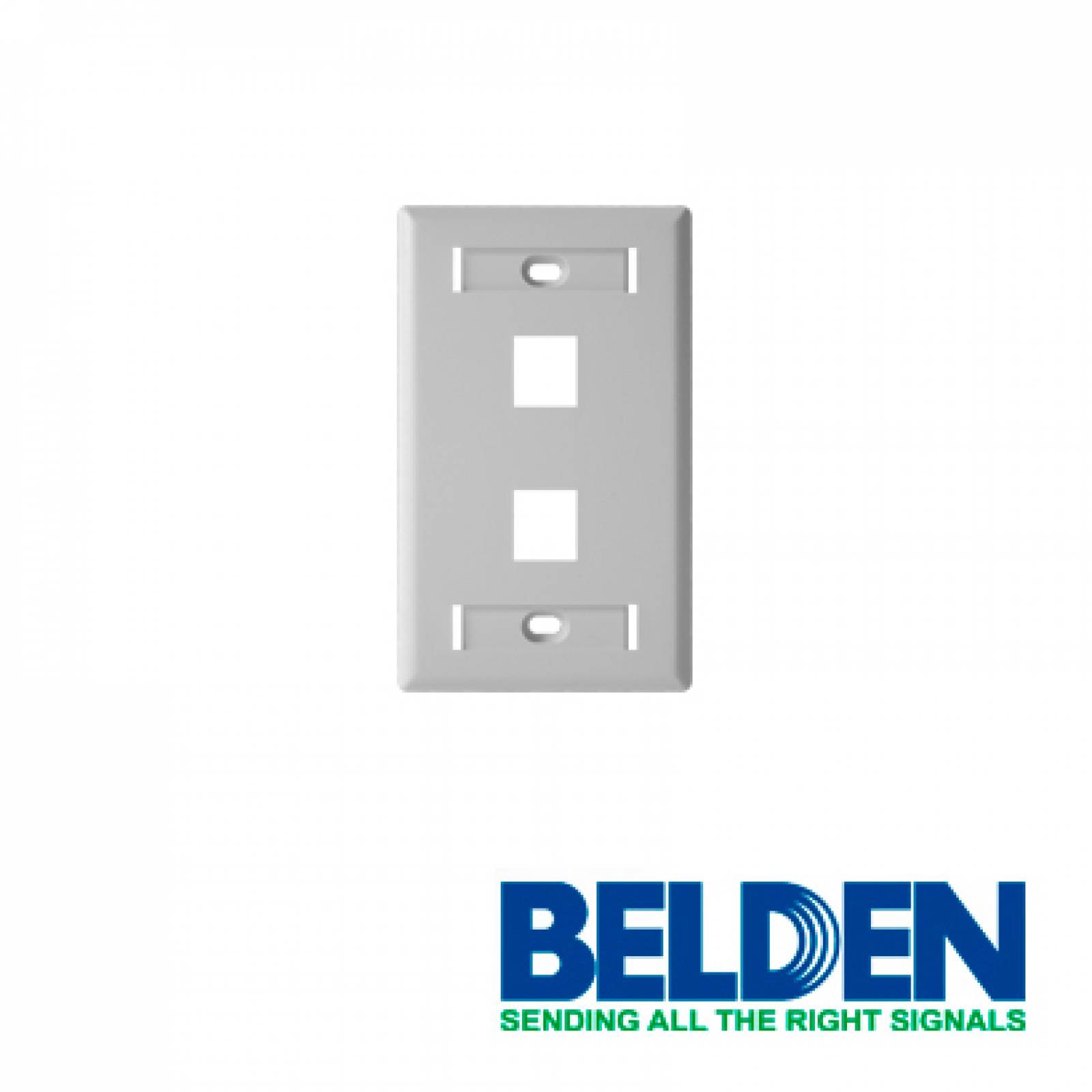 Placa De Pared (faceplate) Belden Ax102655 2 Puertos Compati