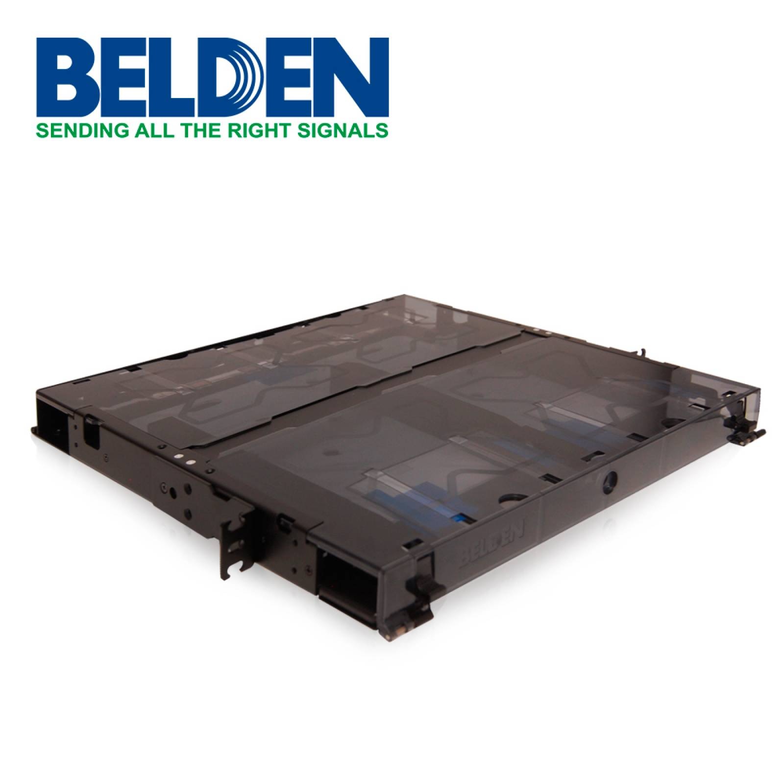 Charola Fibra Óptica Rack Belden Ecx-01u P/2 Adaptadores