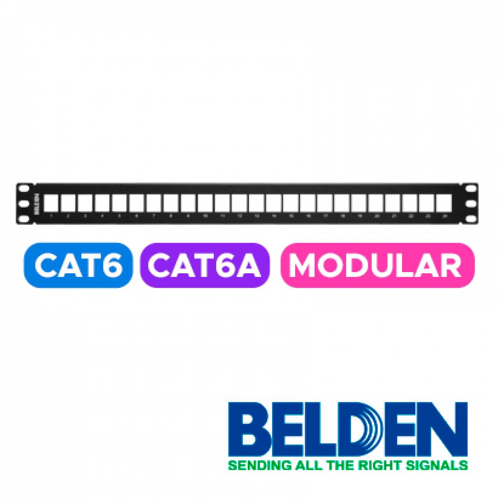 Patch Panel Modular Belden Ax103114 Cat6/6a 24espacios 1u